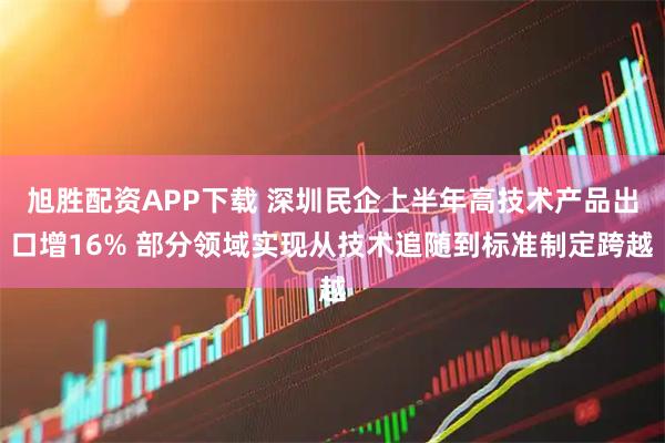 旭胜配资APP下载 深圳民企上半年高技术产品出口增16% 部分领域实现从技术追随到标准制定跨越