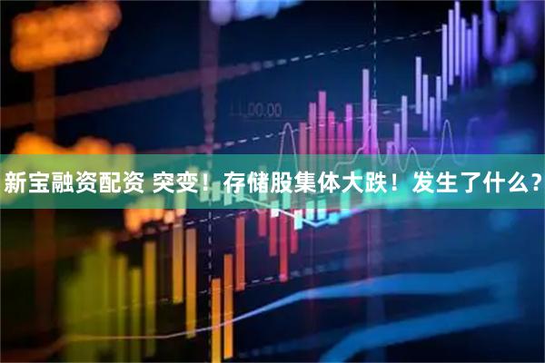 新宝融资配资 突变!存储股集体大跌!发生了什么?